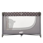 Pamo Babe Compact Pack and Play - Portable Crib for Baby, Lightweight Foldable Travel Playard with Mattress Pad & Carry Bag, Safe Breathable Travel Bed for Home, Trips & Family Visits, Cute Pattern
