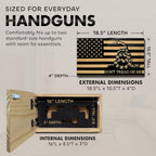 Bellewood Designs Hidden Gun Shelf - Dont Tread on Me Concealment Shelf - Quick Access Patriotic Hidden Gun Storage with Magnetic Lock - Safe & Secure Gun Concealment Furniture - Made in USA