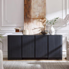 JXQTLINGMU 66" Large Sideboard Buffet Cabinet with Storage, 30" Tall Modern Kitchen Storage Cabinet, Adjustbale Shelf, Coffee Bar, Long Accent Table for Dining Room,Living Room, Entryway, Black