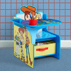 Delta Children Chair Desk with Storage Bin, Toy Story 5 | Kids Chair Desk Includes Fabric Storage Bin and Cup Holder, Low to the Ground for Easy Access, Ideal for Toddlers/Kids Age 3+