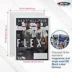 BCW Magazine Bags and Boards – (25 Pack) | Premade Resealable Magazine Protectors | Standard Size 8 ¾" x 11 ⅛" | Magazine Sleeves and Boards Pre-Loaded for Storage and Display