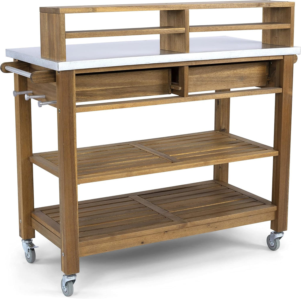 Homestyles Maho Golden Teak Potting Bench