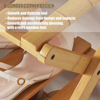 The 9-Tier No-Assembly Bamboo Rack, 2-9 Foldable Tier Bamboo Rack, Space-Saving Organizer for Shoes, No Assembly Narrow Shoe Shelf for Entryway Closet Dorm (Natural, 9 Layers)