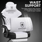 GTPLAYER Gaming Chair, Fabric Computer Office Chair with Pocket Spring Cushion, Ergonomic Office and Gaming, Video Gaming Chair with Linkage Armrests, High Back Desk Chair with Adjustable Recliner