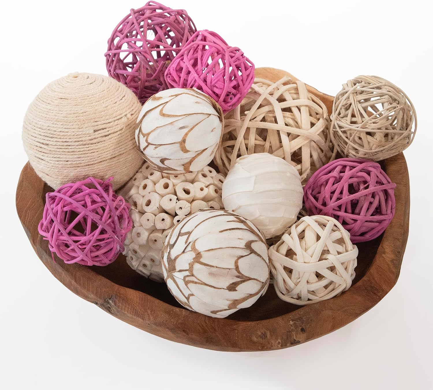 ANDALUCA Large Decorative Vase Filler Bag with Orbs, Balls (Pink)