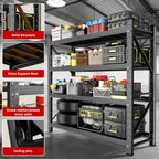 Heavy Duty Garage Shelving 70" W x 23" D x 69" H, 5000LBS Metal Shelving Unit,4-Tier Adjustable Storage Shelves, Boltless Steel Storage Rack for Garage Warehouse Basement