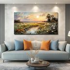 hyidecorart Canvas Wall Art For Living Room Wall Decor For Bedroom Office Decorations Vintage Farmhouse Wildflower Wall Paintings Nature Landscape Picture Artwork Aesthetic Home Decor Ready To Hang