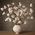 44" Artificial Cherry Blossom Branches for Vase - 4 PCS Faux Long Cherry Blossom Stems, Lifelike Fake Silk Flowers for DIY Arrangements, Table Centerpiece, Office, Home, Farmhouse Decorations (Cream)