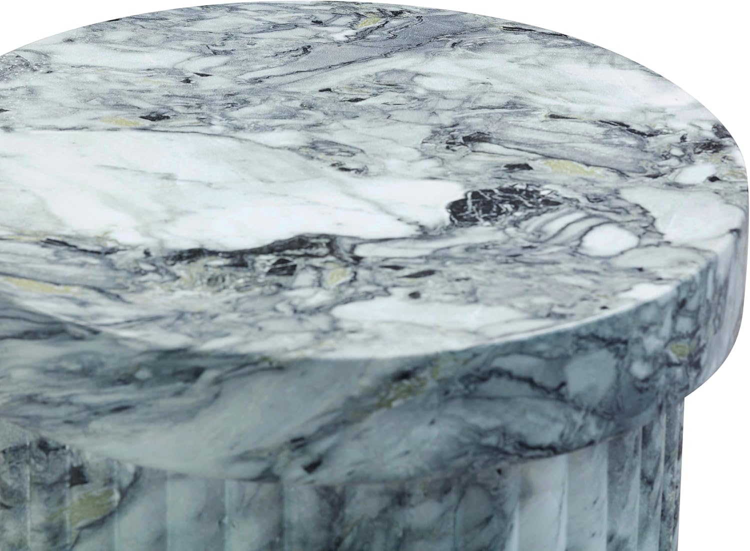 Tov Furniture Serafina Marble Pattern Concrete Indoor/Outdoor Side Table