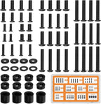 WALI Universal TV Mounting Hardware Kit Set Includes M4 M5 M6 M8 TV Screws and Spacer Fit Most TVs up to 80 inch (UVSP), Black
