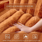 Giant Plush Bean Bag Chair for Adults with Armrests,Oversized Comfy Beanbag Lounge Lazy Floor Sofa Chair for Game Room,Living Room,Bedroom,Ultra Soft Mini Couch-Burnt Orange