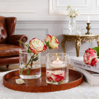 TBWIND 12pcs Small Glass Cylinder Vases for Centerpieces, 4 Inch Clear Flowers Vase for Wedding Decorations, Glass Hurricane Candle Holder for Home Decor Table Centerpiece