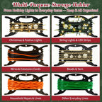 12PCS Christmas Lights Storage Holder All-Purpose Light Cord Wind Up Holiday Light Organizer, Xmas Light Storage Reels for Tree Lights,Extension Cord,Winder String, Wire Hose Storage