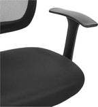 Amazon Basics Breathable Mesh Mid-Back Office Desk Chair with Armrests, Lumbar Support, 360-Degree Swivel, Adjustable-Height, Black