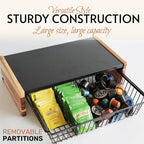 WILDMOS Tea Bag Organizer,Wire Basket Drawer Design for Teabag Holder Container for Countertop,Tea Station Chest Display Container Box for Countertop Kitchen.