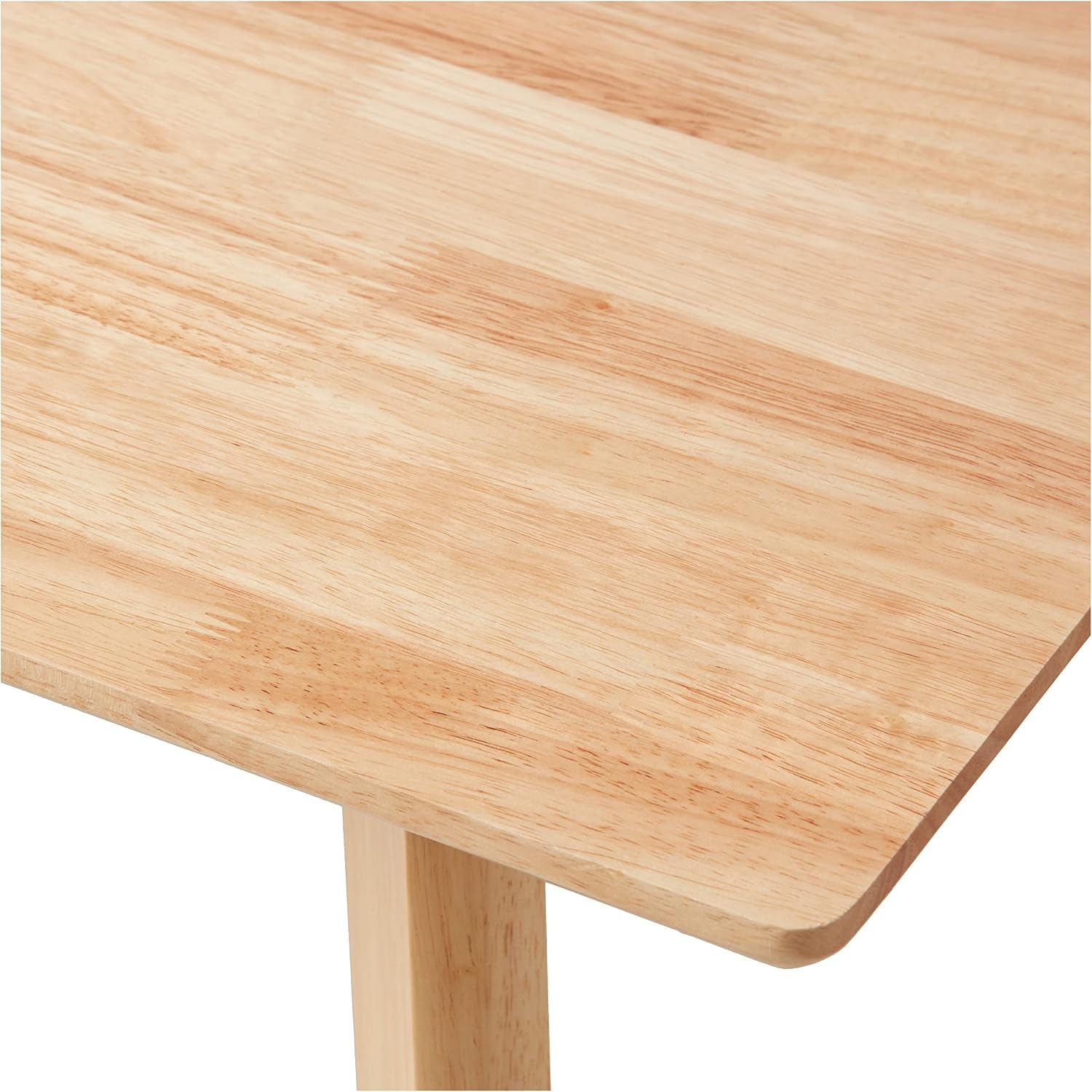 Amazon Basics Certified Sturdy Solid Wood Rectangular Dining Table, Easy Assembly, Kitchen Table, 29.5" D x 47.2" W x 29.5" H, Natural Wood