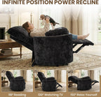 400-550 lbs Oversized Power Recliner Chair with USB, Extra Wide 32.7" Seat for Big & Tall Adults, Capacity Lounge Chair for Living Room