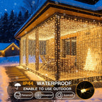 suddus 300 LED Curtain Lights Warm White 2PACK