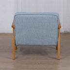 BabyLand Children Armchair, Single Kid Sofa Chair with Solid Wood Structure and Linen Fabric for Kid Gift (Light Blue)