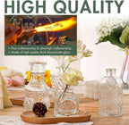 Arme Glass Bud vases in Bulk，Small Glass Flower Vase for Centerpieces 20Pcs | Small Clear Bud Vases ， Mini Vintage Vase for flowers& Rustic Wedding Decorations