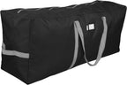Heavy Duty Christmas Tree Storage Bag, Fits Up to 9 Ft. Tall Disassembled Trees, 25" H X 20" W X 65" L, Durable 600D Oxford Material, Heavy Duty Xmas Storage Container (Black)