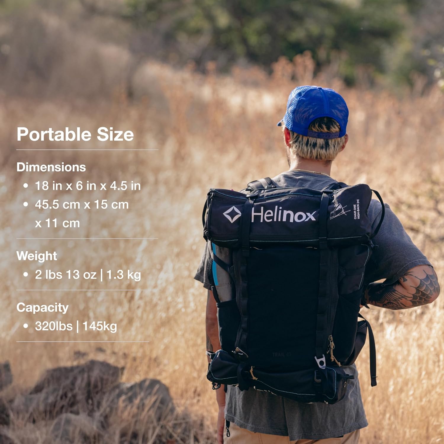 Helinox Chair One Highback (re) High-Performance Camping Chair,2.6lbs, Camping Chairs High Back, Packable, Portable Chair for Backpacking, Camping, Hiking, Travel, Heritage Multi Block