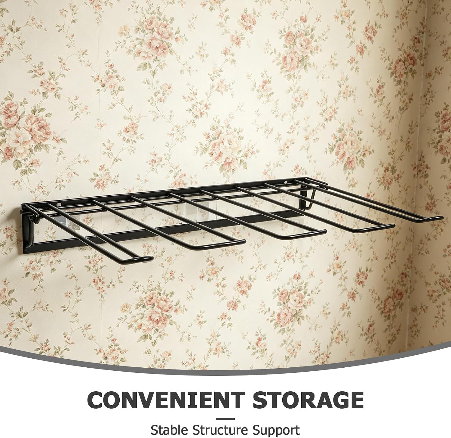 Foldable Wall Mounted Boot Shoe Rack for 2-Pair High Boots with Angled Hanging Design Includes Expansion Screws for Indoor Closet and Entryway