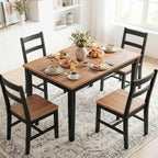 IRONCK Solid Wood Dining Table for 4, 45 Inch Rectangular Kitchen Table with Solid Wood Legs, Easy Assembly, Modern Dinner Table for Dining Room, Kitchen, Living Room (Only Table)