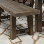 Kosas Home Dining Bench, Desert Gray