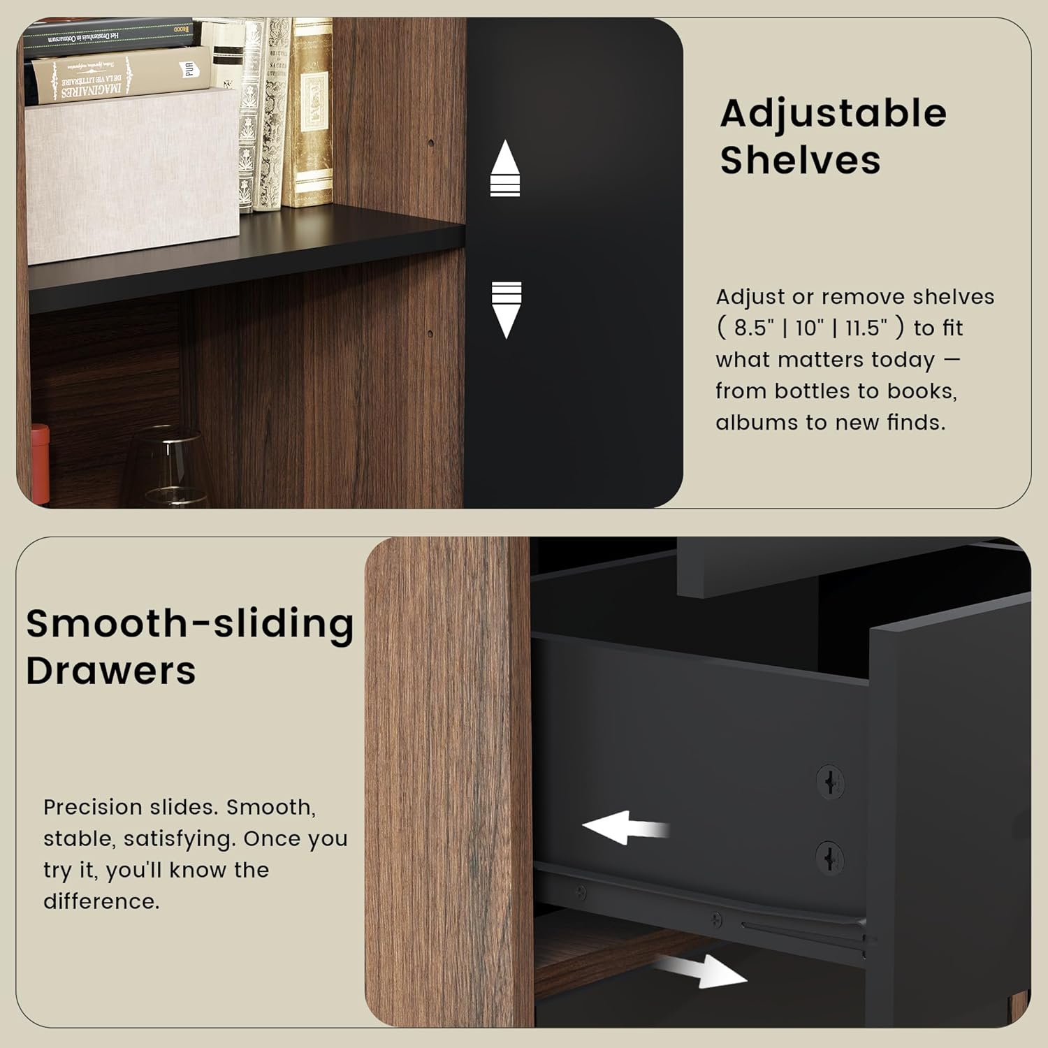ModernMate 3 Drawer Office File Cabinet with Shelves, MDF Home Office Organizer, Compact Filing Cabinet for Bedroom Living Room, Adjustable Shelf, Anti-Tip Kit Included, 31.5" W x 13.8" D x 30" H