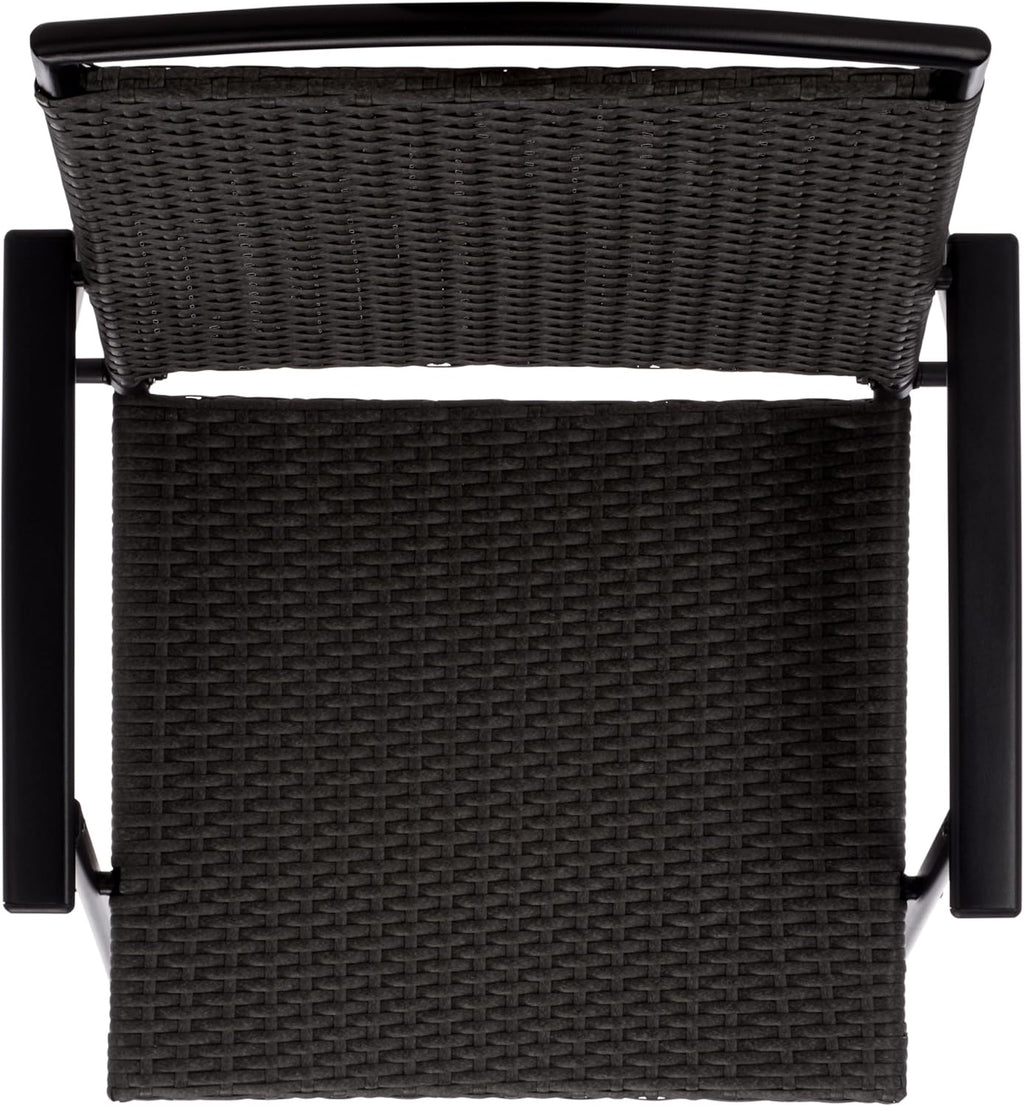 SAFAVIEH Outdoor Patio Furniture Collection – Dory Rattan Weave Folding Chair (PAT6902)