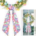 2Pcs Boxwood Wreath Sash Collection for Front Door: Perfect Spring, Easter, Valentines Decor with Elements Detailing, Water Proof, No Fading, No Fear of Sun, Rain, Wind, Specially Designed for Outdoor