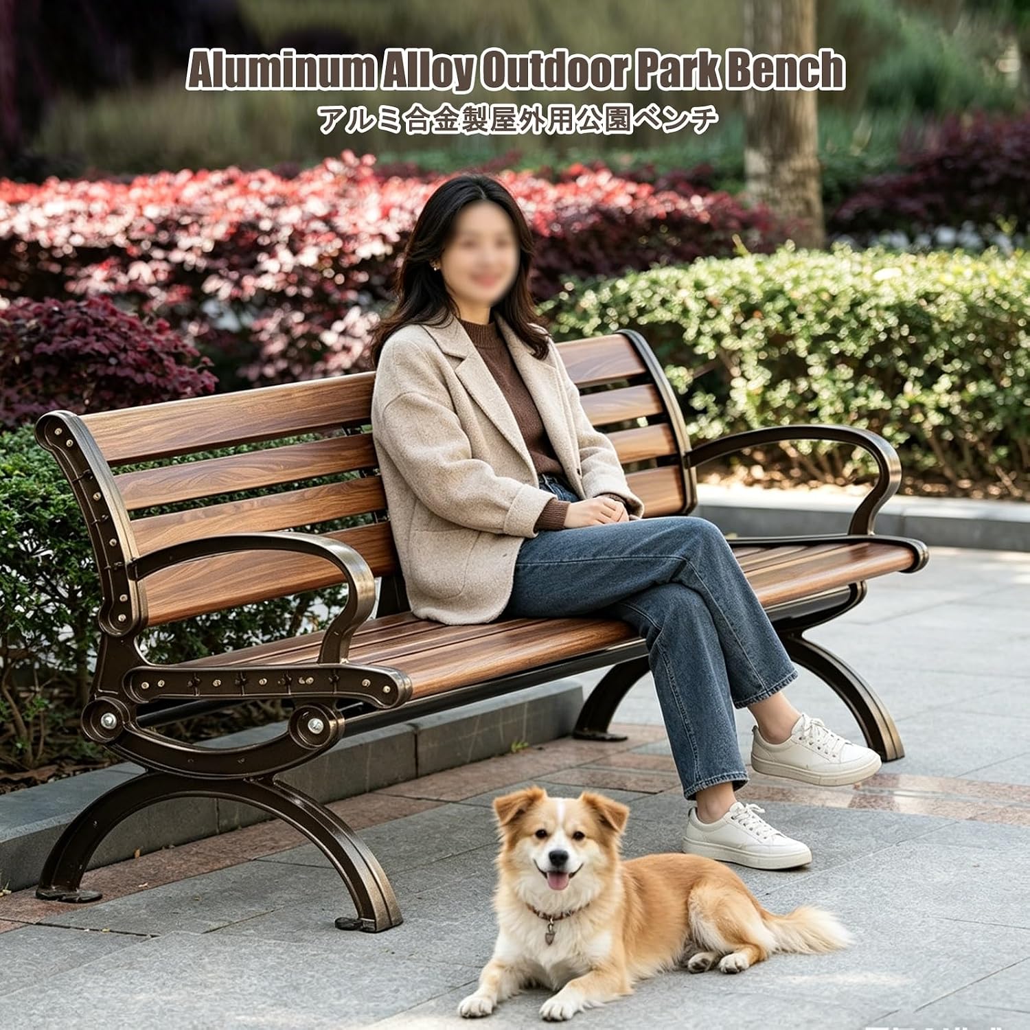 Park Benches for Outside, Outside Benches Weather Proof, Weather Resistant and Weatherproof, Suitable for Courtyards, Porches, Poolside Areas, and Parks.(A Upgraded,150cm)