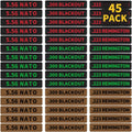 45 Pack Miaozhun Magazine Marking Bands, 5.56 NATO, .223 Remington, .300 Blackout Magazine Caliber Identification