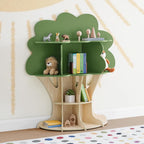 Delta Children Tree Bookcase - Greenguard Gold Certified, Fern Green/Crafted Natural