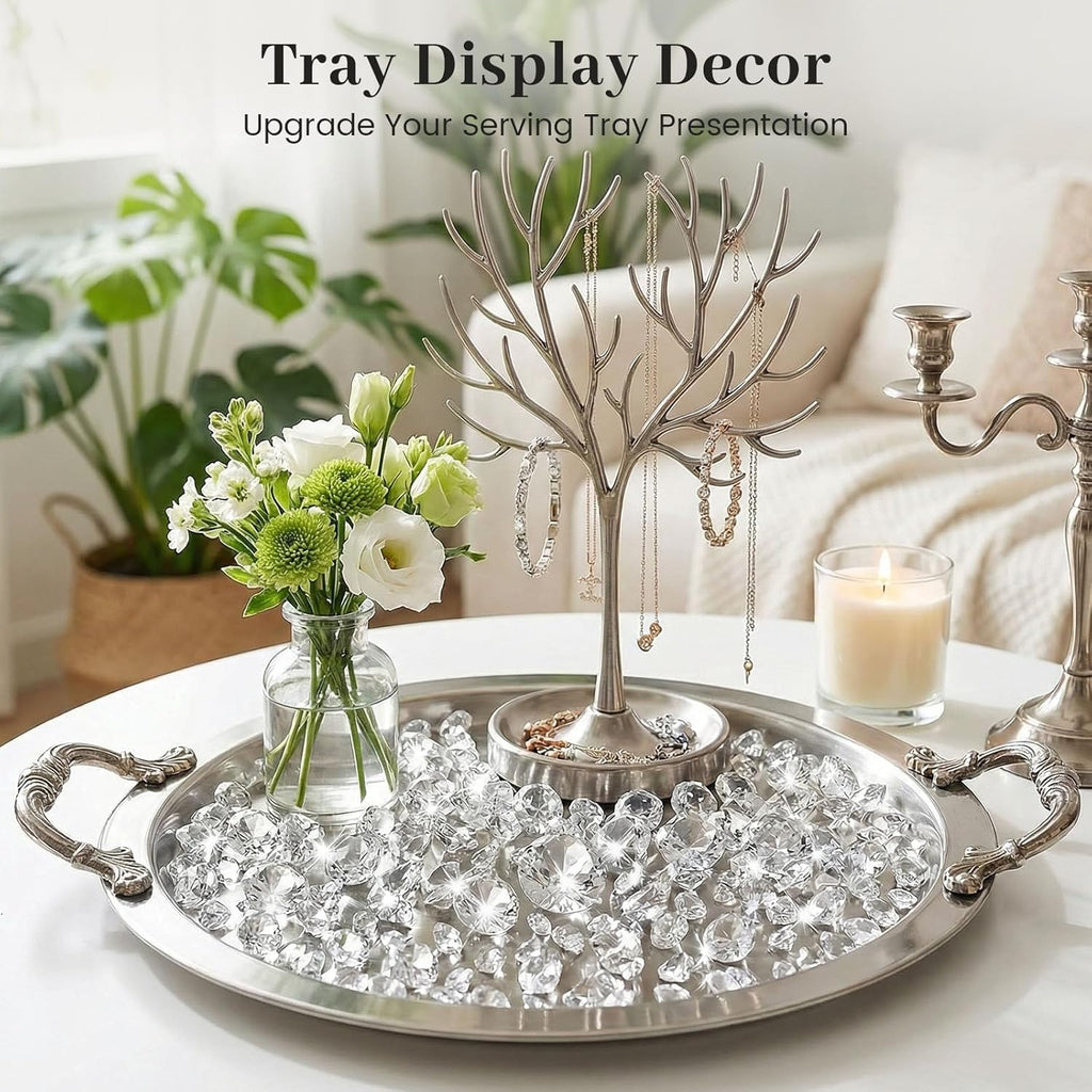 DomeStar 1000PCS Diamond Decorations, Clear Fake Diamonds Acrylic Craft Gems Crystals for Vase Fillers Wedding Table Scatters Party 5 Sizes（0.16''-0.9'')