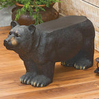 BLACK FOREST DECOR - Black Bear Bench, Forest-Inspired Animal Bench, 33" W x 13" D x 18" H