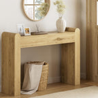Lulive Arc Entryway Table, 47 Inch Curved Console Table for Hallway | Rounded edges and fluted texture soften narrow spaces; 11.8"D profile fits entryway, hallway, living room or behind sofa.