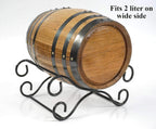THOUSAND OAKS BARREL Wrought Iron Cradle Stand for 1 Liter & 2 Liter Oak Aging Barrel - Mini Bourbon and Wine Metal Rack Holder Base