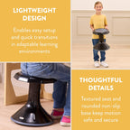Back2School Express Wobble Sensory Stool, 15in Seat Height, Flexible Seating, Black
