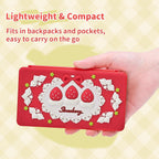 GeekShare Switch Game Card Case,Portable Magnetic Switch Game Holder Cartridge Case with 24 Game Card Slots and 24 TF Card Slots - Strawberries with Cream