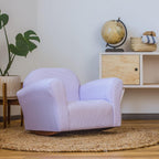 Combo Rocking Chair with Removable Cover, Ergonomic Design for Toddlers, Microsuede Upholstery, Comfortable & Sturdy Wooden Frame, Ages 2-5, Easy to Clean, Ideal for Playrooms & Bedrooms.