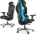 EUREKA ERGONOMIC Gaming Chairs for Adults GC05, Gamer Chair with Lumbar Support, Gaming Chair with 4D Armrests, Ergonomic Gaming Chairs with Adjustable Headrest, Blue