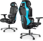 EUREKA ERGONOMIC Gaming Chairs for Adults GC05, Gamer Chair with Lumbar Support, Gaming Chair with 4D Armrests, Ergonomic Gaming Chairs with Adjustable Headrest, Blue
