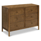 Davinci Birdie 6-Drawer Baby Dresser, GREENGUARD Gold Certified, Walnut | TSCA-Compliant, GREENGUARD Gold Nursery Dresser w/ Spacious Drawers - Double Dresser for Kids w/ 9+ Inch Drawer Extension