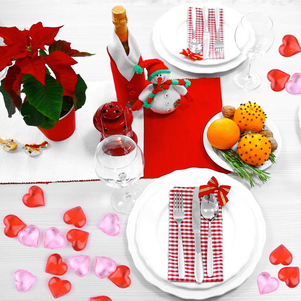 TUPARKA Acrylic Hearts Red Acrylic Hearts for Table Decoration/Home Decoration/Vase Fillers in Valentine's Day or Wedding Day