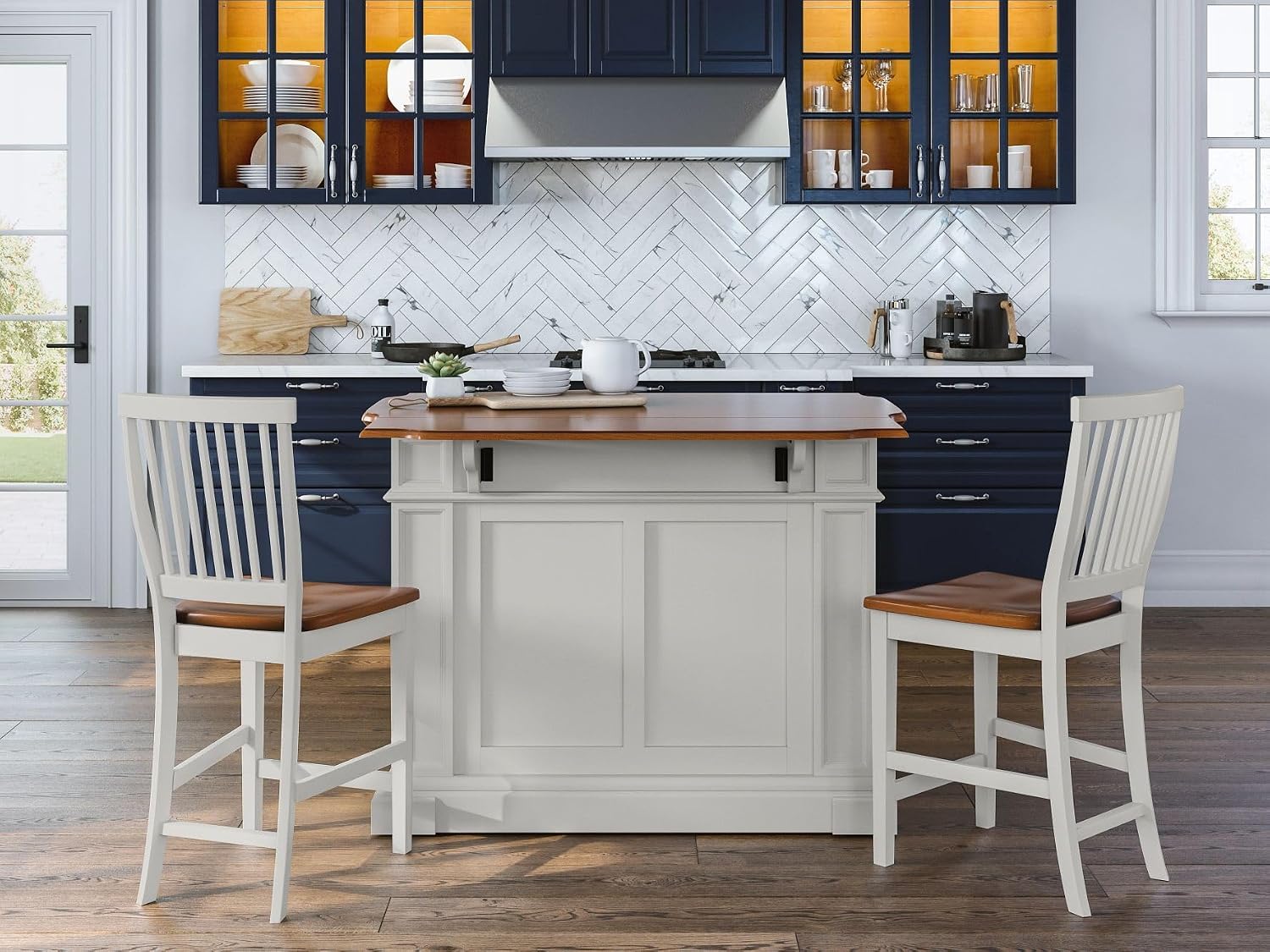 homestyles Americana Off-White Kitchen Island
