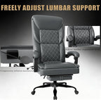 Gaming Chair, Office Chair with Inflatable Lumbar Support, Ergonomic Comfortable Wide Computer Chair with Footrest and Linked Soft Armrests, High Back 3D Enveloping Seat Cushion