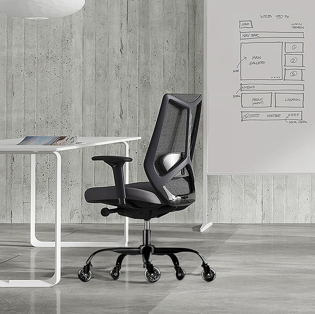 Sytopia Office ChairBaseReplacement, Heavy Duty Office ChairBase 28 Inch, Chair Bottom Part(2200Lbs) Reinforced to Repair Chairs with Universal Caster and Gas Cylinder Size (MatteBlack)