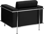 Flash Furniture HERCULES Lesley Series Contemporary Black LeatherSoft Chair with Encasing Frame